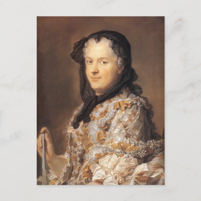 Marie Leszczynska av Maurice Quentin de La Tour Vykort (Framsida)