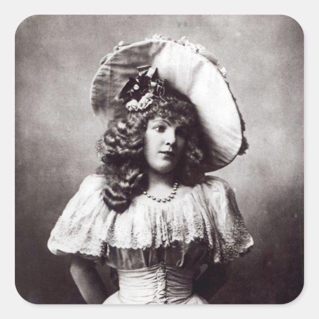 Marie Lloyd Fyrkantigt Klistermärke (Framsida)