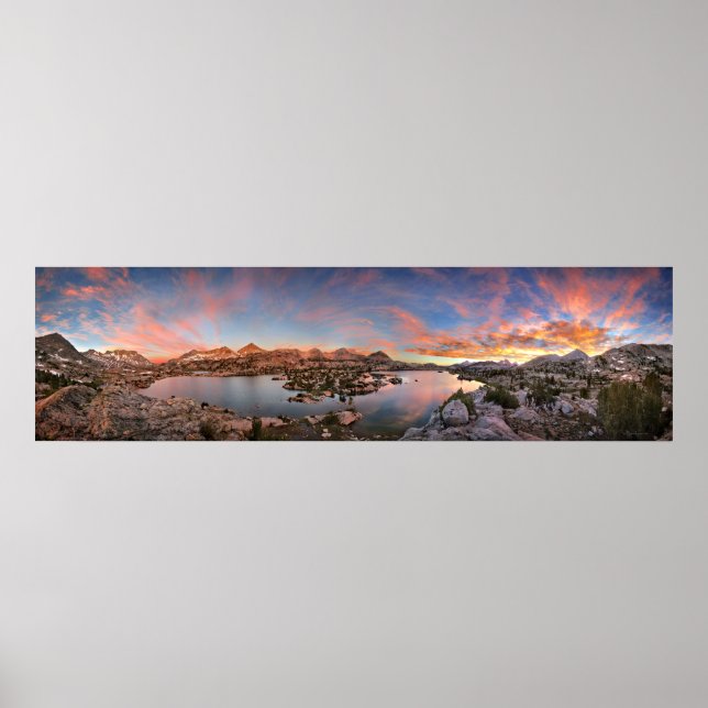 Marie Sjö Sunrise Panorama - John Muir Trail Poster (Framsidan)