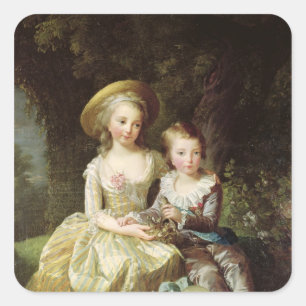 Marie-Therese-Charlotte Child porträtt Fyrkantigt Klistermärke