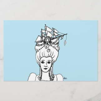 Marie vid den nyckfulla brevpapperet för hav brevpapper