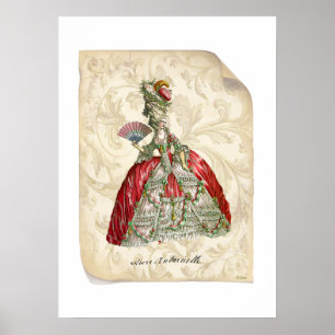 MarieAntoinette Manuscript-utskrift Poster