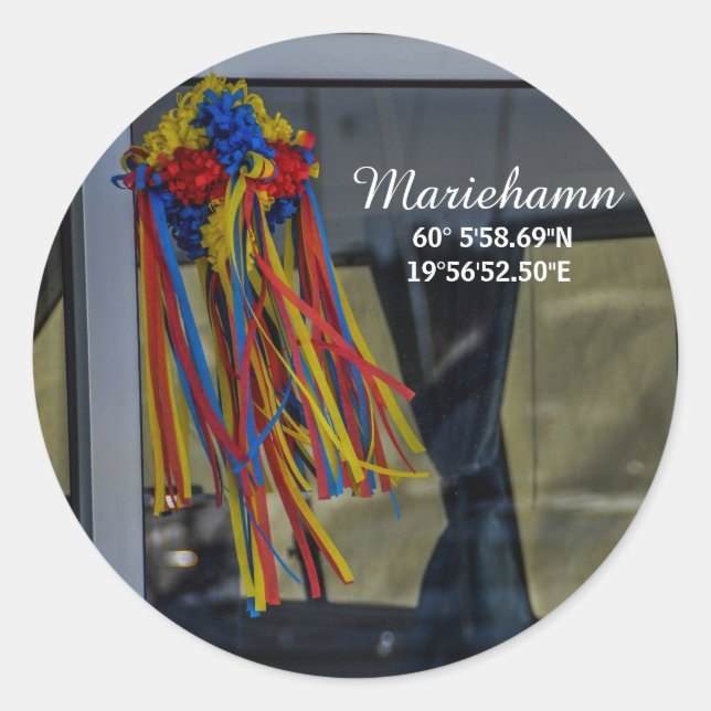 Mariehamn, Åland Runt Klistermärke (Framsida)