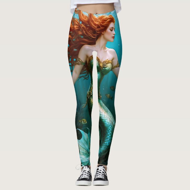 "Marielle" - Sjöjungfrun "Bevacker Dancing" Leggings (Framsida)