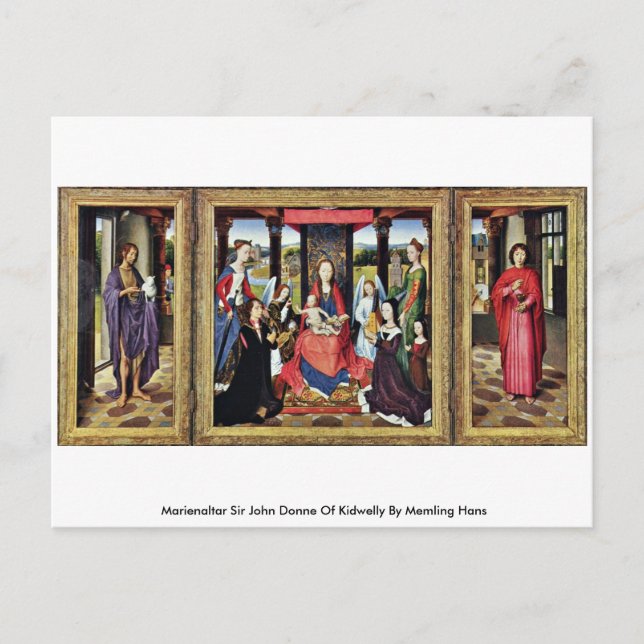 Marienaltar Herr John Donne of Kidwelly Vykort (Framsida)