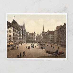 Marienplatz, München, Bayern, Tyskland Vykort