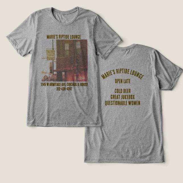 Marie's Rip Tide Lounge T-Shirt (Design fram och bak)