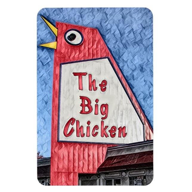 Marietta Georgia Big Chicken restaurangmålning Magnet (Vertikal)