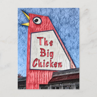 Marietta Georgia Big Chicken restaurangmålning Vykort