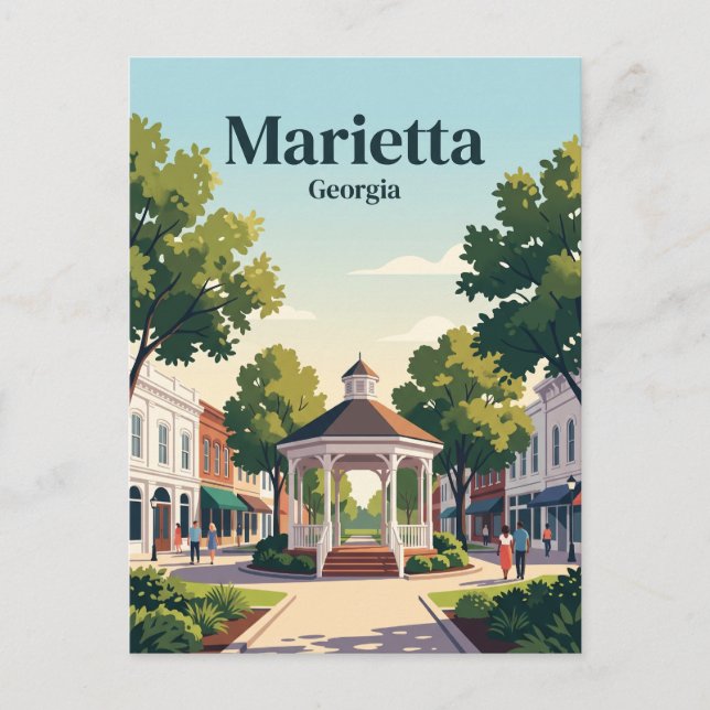Marietta, Georgia Vykort (Framsida)