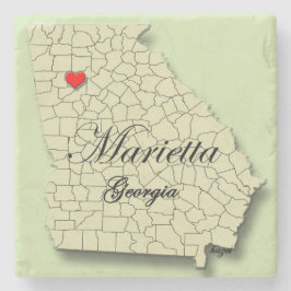 Marietta, Georgien. Karta, Marble Underlägg Sten