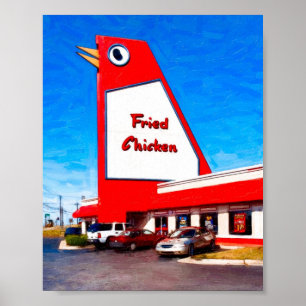 Marietta Landmark - Big Chicken - 8x6-arkivering Poster