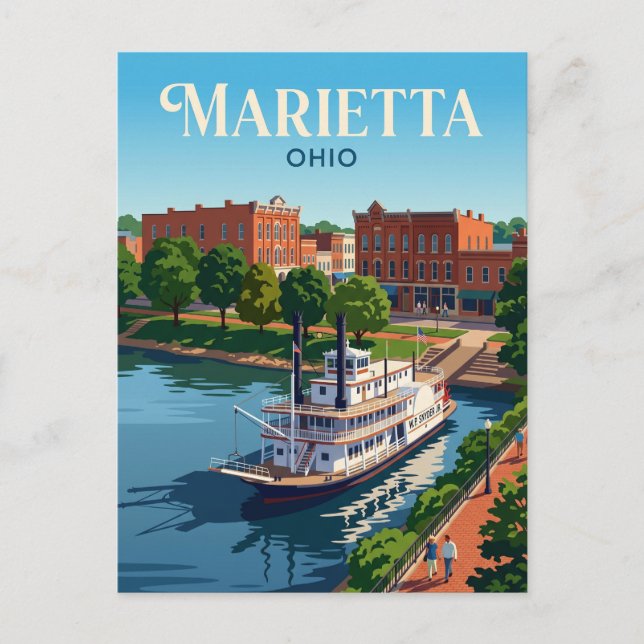 Marietta Ohio Vykort (Framsida)