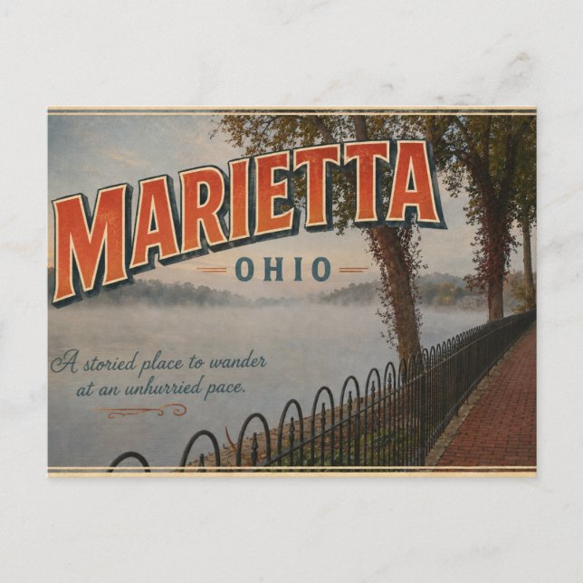 Marietta Ohio vykort (Framsida)