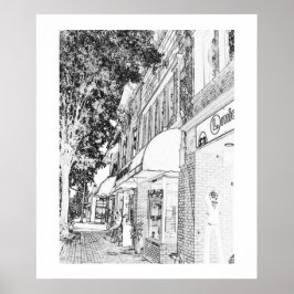 Marietta Square Shops Square Square Small Town Poster