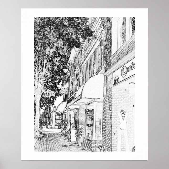 Marietta Square Shops Square Square Small Town Poster (Framsidan)