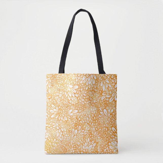 Marigold-Blommigten: Enkel Orange Mönster Tygkasse (Framsida)