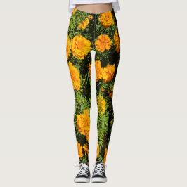 Marigold-blommor Leggings