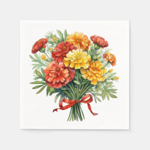 Marigold Bouquet Papper Napkins for Coctail & Part Pappersservett