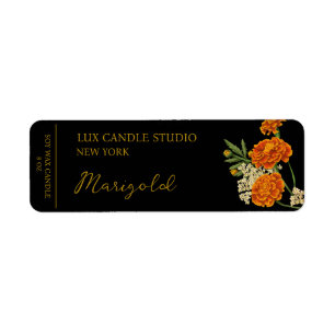 Marigold Candle-etikett Returadress Etikett