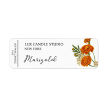 Marigold Candle-etikett