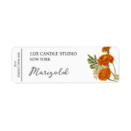 Marigold Candle-etikett Returadress Etikett