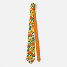 Marigold Fiesta Slipknyt (Orange Bakgrund) Slips