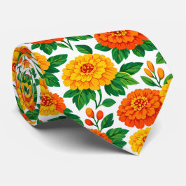 Marigold Fiesta Slipknyt (Orange Bakgrund) Slips