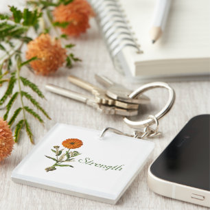 Marigold Flower Botanical Anpassningsbar Pesonaliz