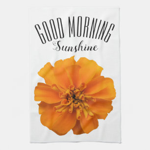 Marigold Flower Bra Morning Sunshine Kökshandduk