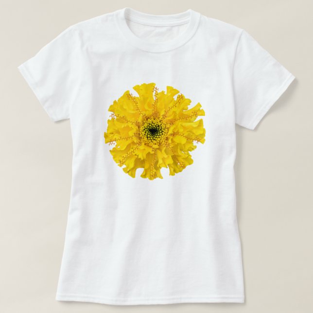 Marigold Flower Chemistry Molecule T-Shirt (Design framsida)