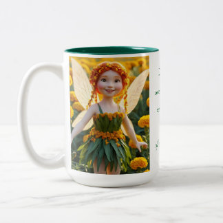 Marigold Flower Fairy Två-Tonad Mugg