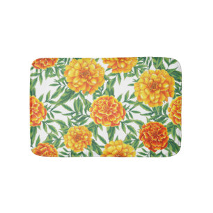 Marigold Flower Mönster Badrumsmatta