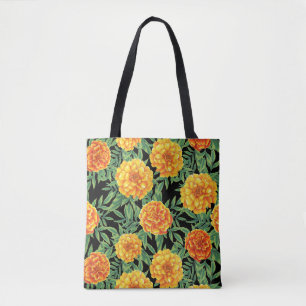 Marigold Flower Mönster Tygkasse