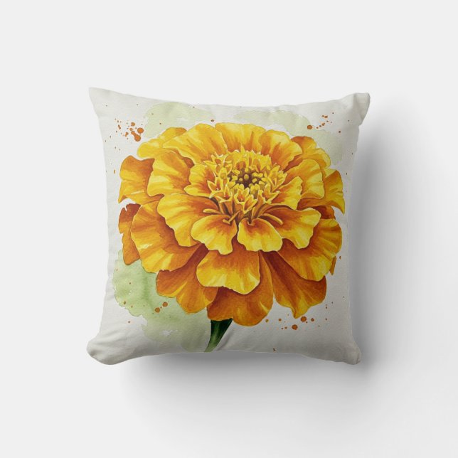 Marigold Flower Pillow Kudde (Framsida)