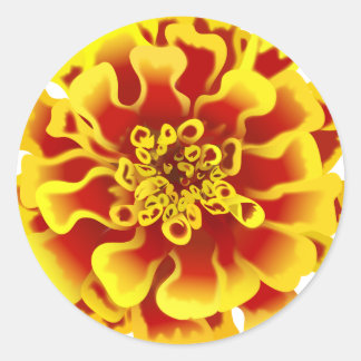 Marigold Flower Runt Klistermärke
