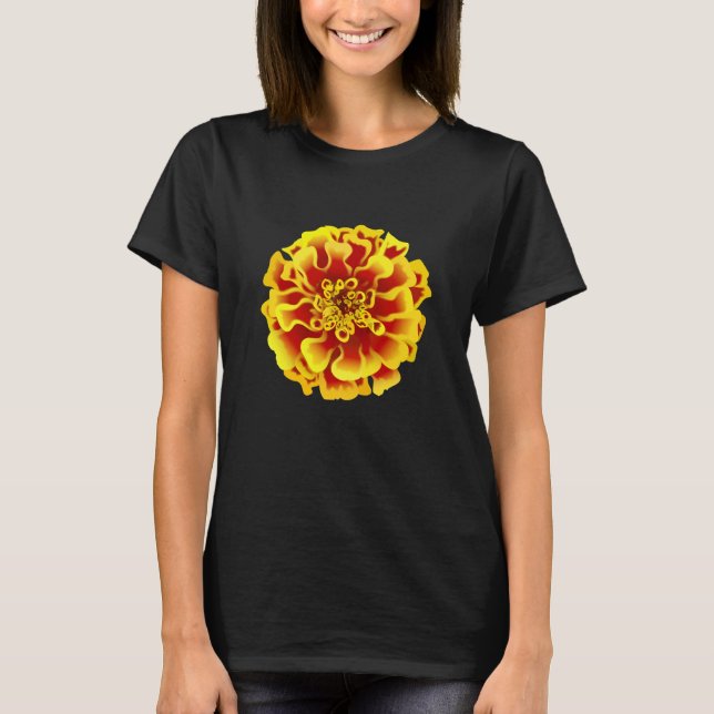 Marigold Flower T Shirt (Framsida)