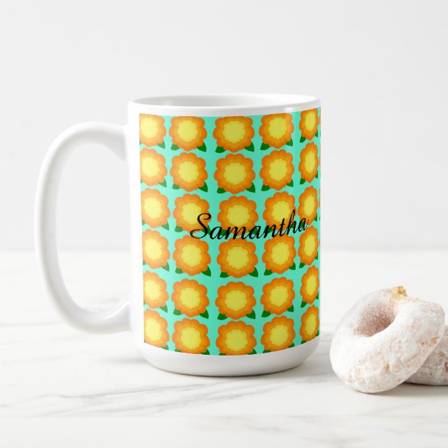Marigold Flowers Kaffemugg (Med munk)