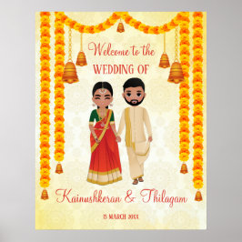 Marigold garlands klockor och Tamil Telugu Poster