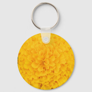 Marigold - Gult Flower Nyckelring