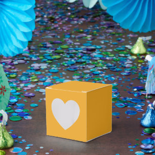 Marigold Heart Favoritlåda för bröllop eller feste Presentaskar