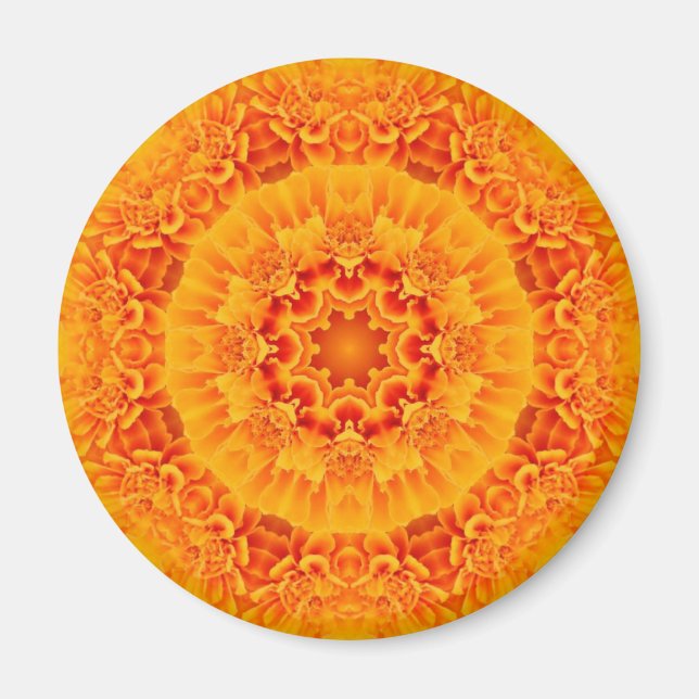 Marigold Mandala Magnet (Framsidan)