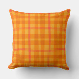 Marigold Medley Orange Tartan Pillow eller Cushion Kudde