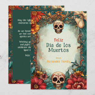 💀 🎉 Marigold Memoir Día de Muertos Card
