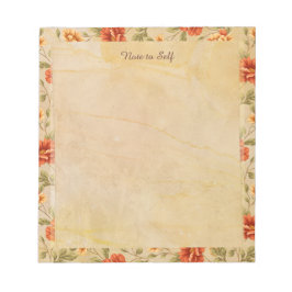 Marigold Memoirs Vintage Blommigt Anteckningsblock