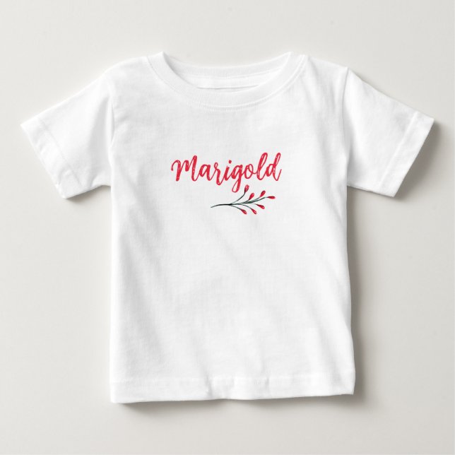 Marigold Name Custom Red Xmas Christmas Classic  T Shirt (Framsida)