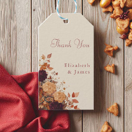 Marigold Rustic Boho Autumn Blommigt Bröllop Presentetikett