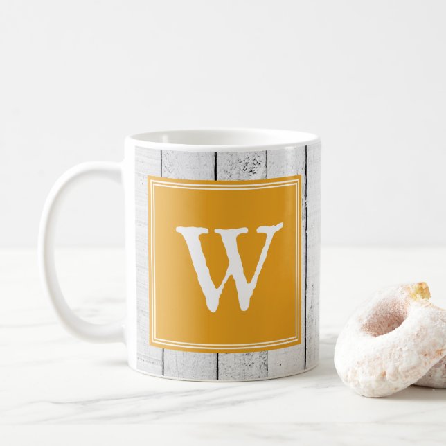 Marigold Rustic Monogram Mugg (Med munk)