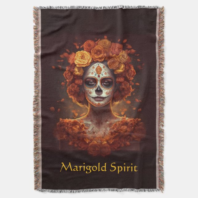 Marigold Spirit, anpassningsbar Filt (Framsidan Vertikal)