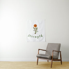 Marigold Strength - inspiration Wall Art Tapestry